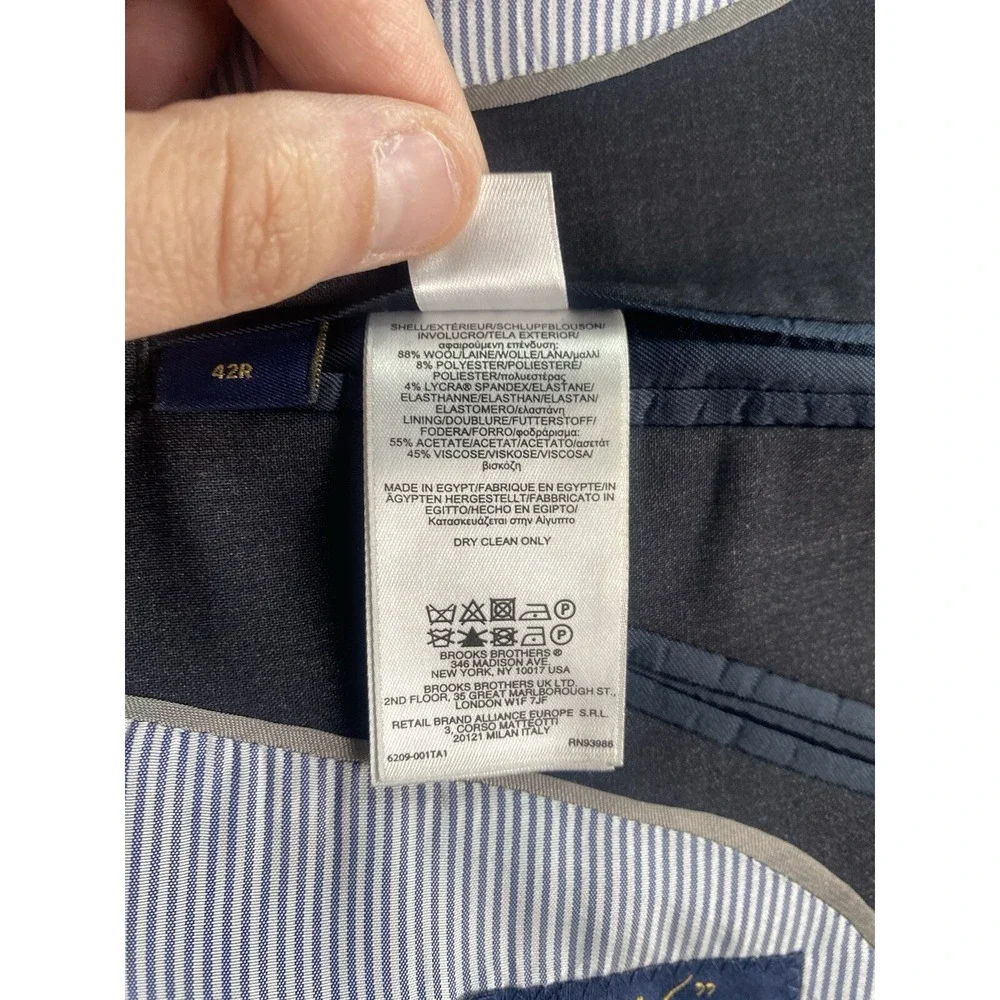 Brooks Brothers Suit Jacket 42 R Gray Wool Explorer Regent Fit Premium Sport